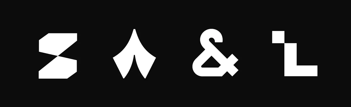 White crown logomark and ampersand on a black card