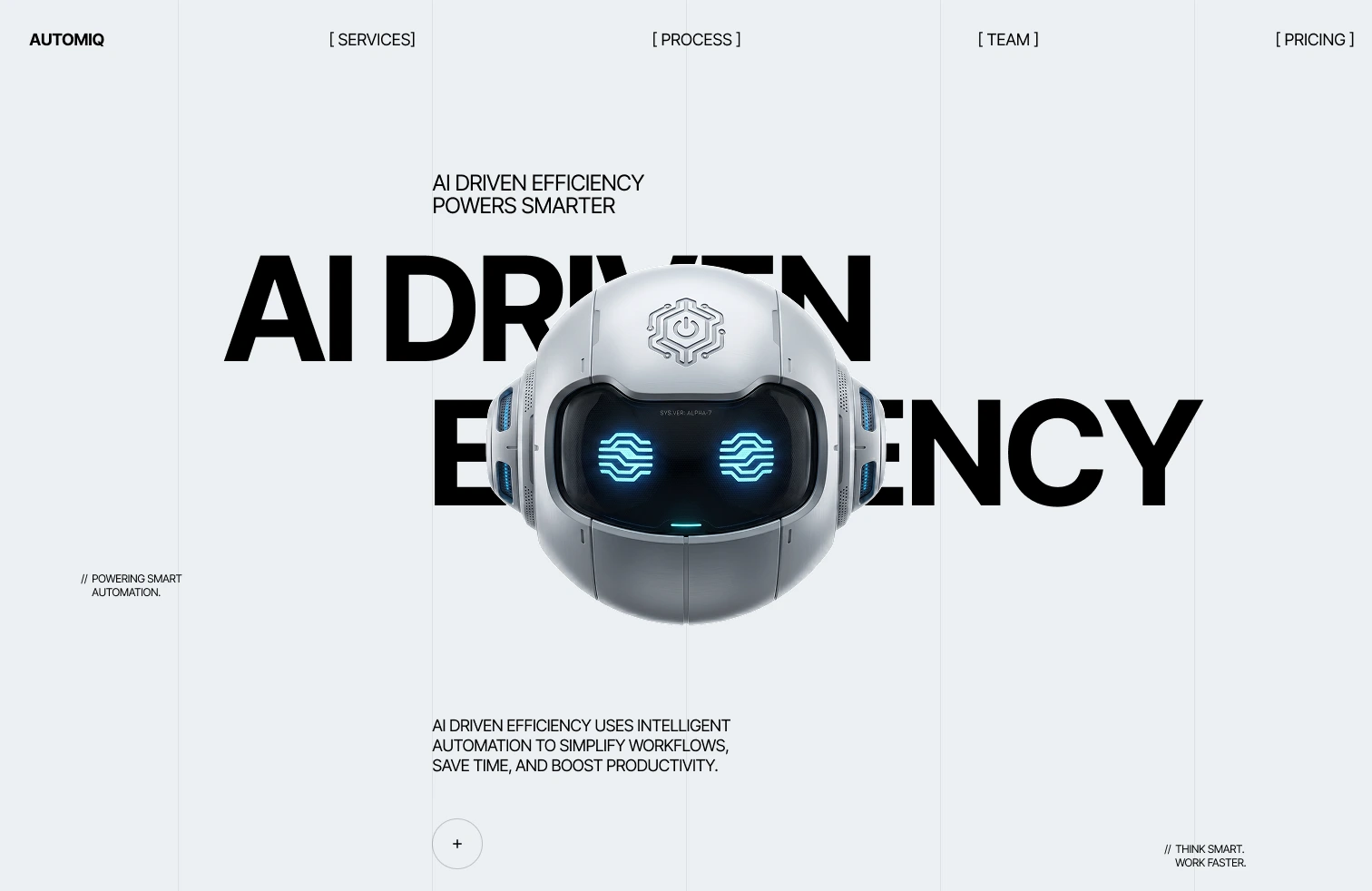 AI driven efficiency landing page