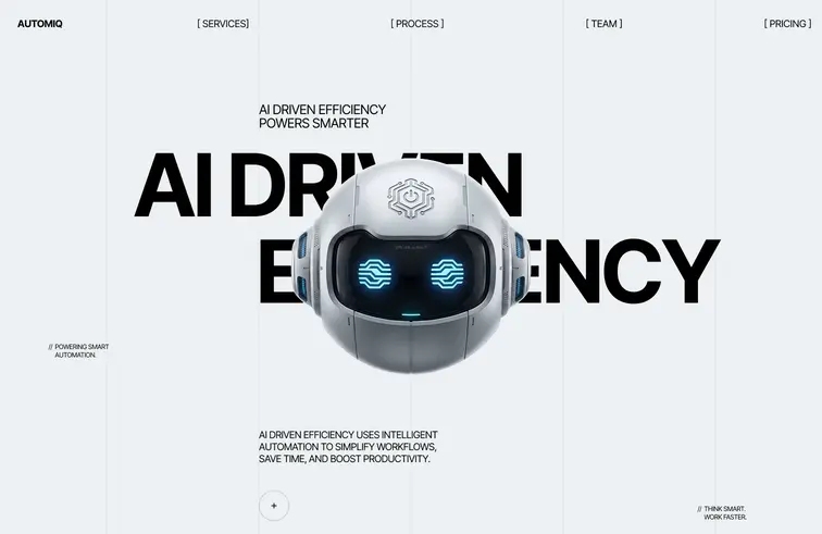 AI driven efficiency landing page