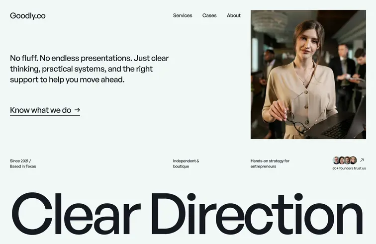 Consulting agency website